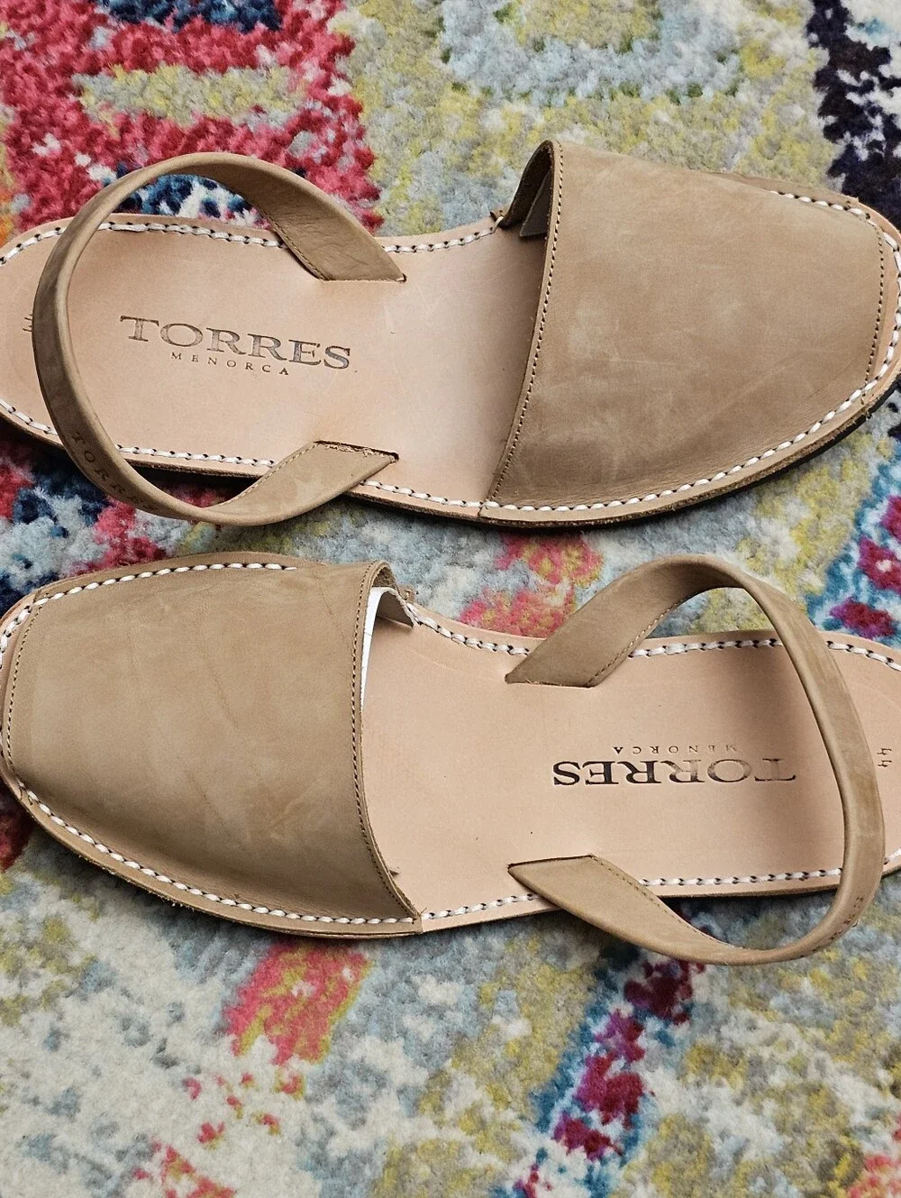 Torres Menorca Menorquinas Sandals Mens Size EU 44 / US 11 Tan Leather